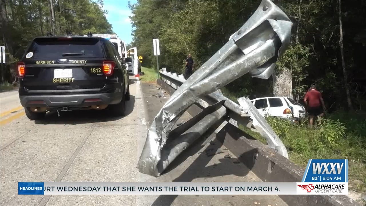 Accident causes damage to bridge in Harrison County - WXXV News 25
