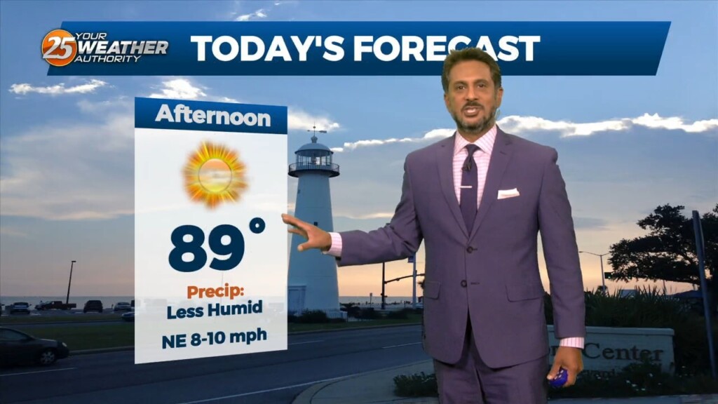 9/18 The Chief's "sunny, Less Humid" Monday Afternoon Forecast