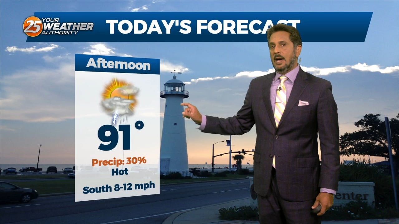 9/6 - The Chief's "T-Storms Late" Wednesday Morning Forecast - WXXV News 25