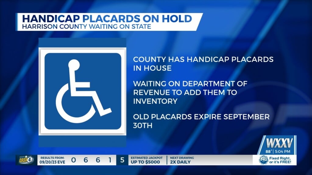 Handicap Placards On Hold While Harrison County Waits On State
