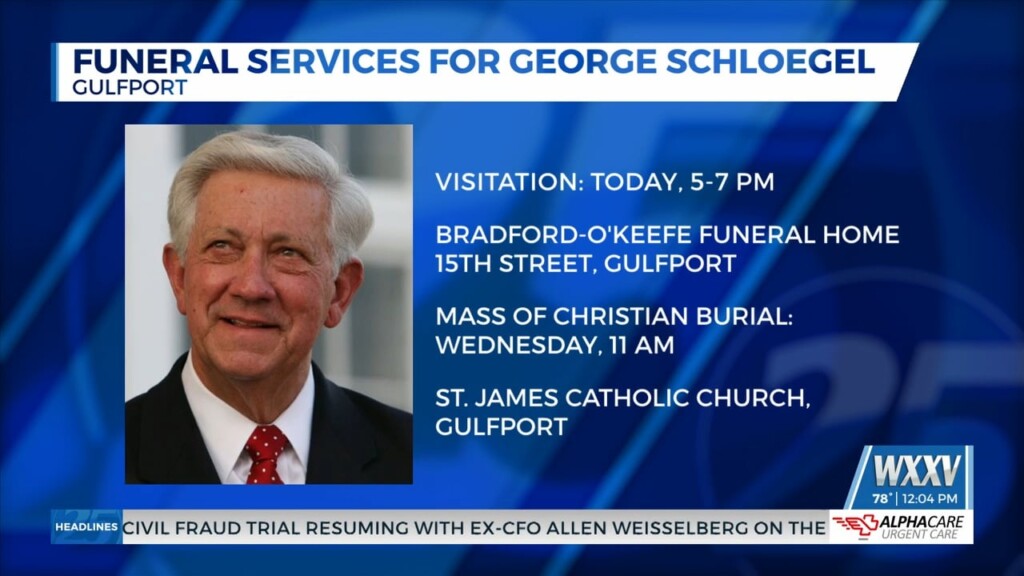 Funeral Services For Former Gulfport Mayor George Schloegel