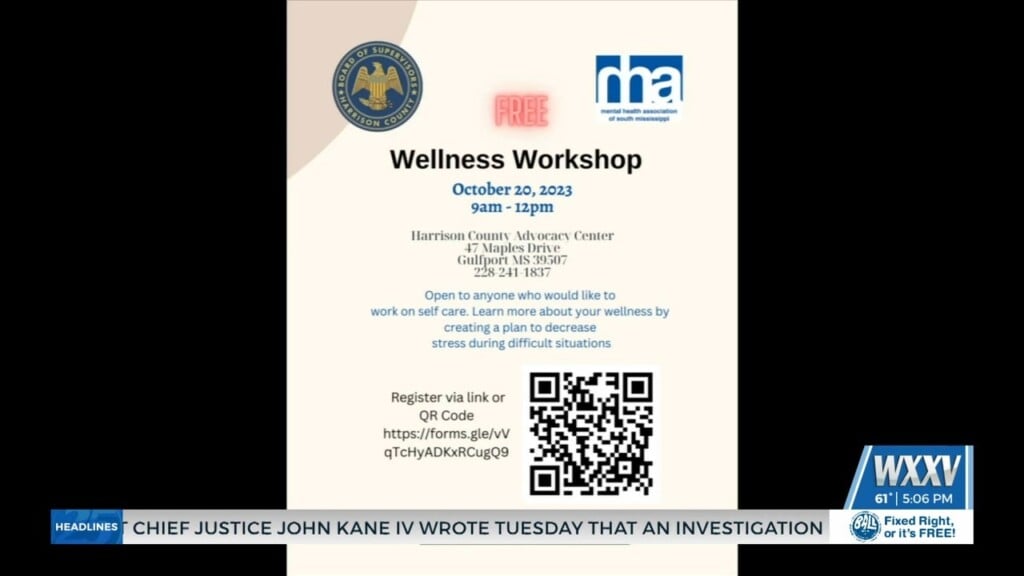 Harrison County Advocacy Center Hosting Wellness Workshop