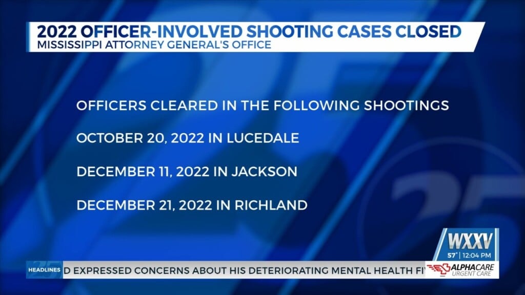 Mississippi Ag Clears Officers In 2022 Officer Involved Shootings