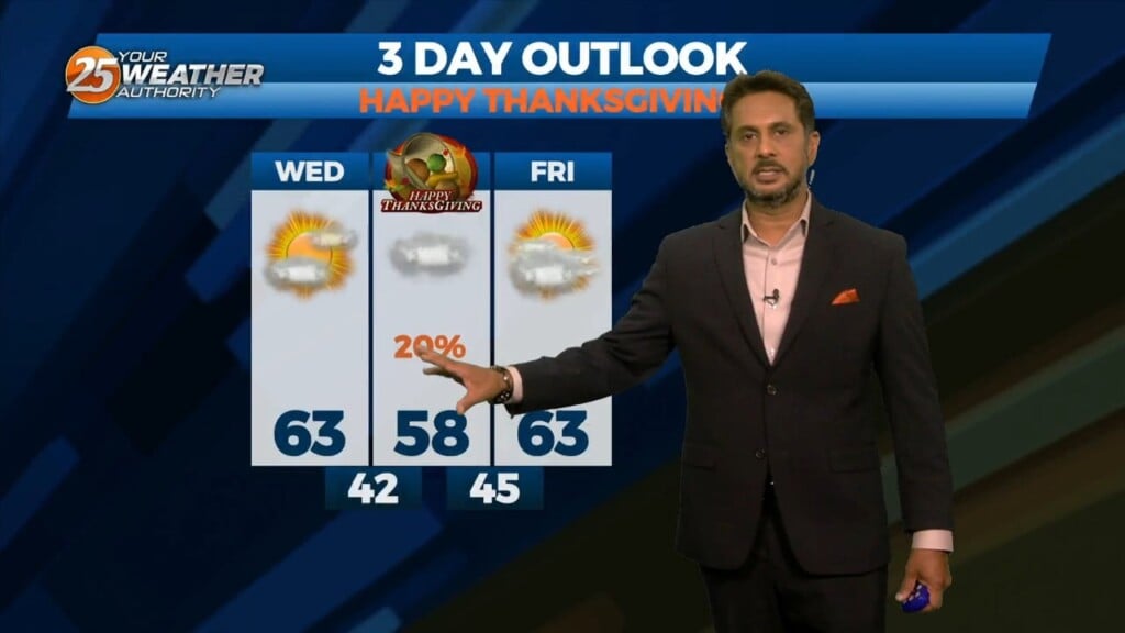 11/22 The Chief's "cloudy & Damp Thanksgiving Day" Wednesday Afternoon Forecast