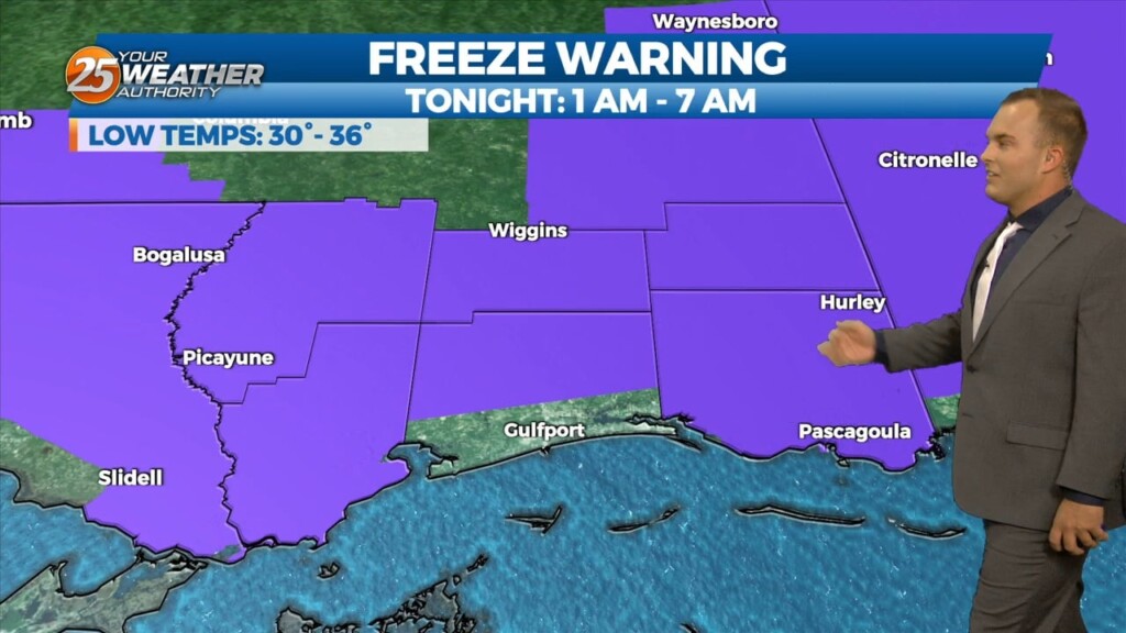 11/28 Jeff's "freeze Warning Overnight" Tuesday Afternoon Forecast