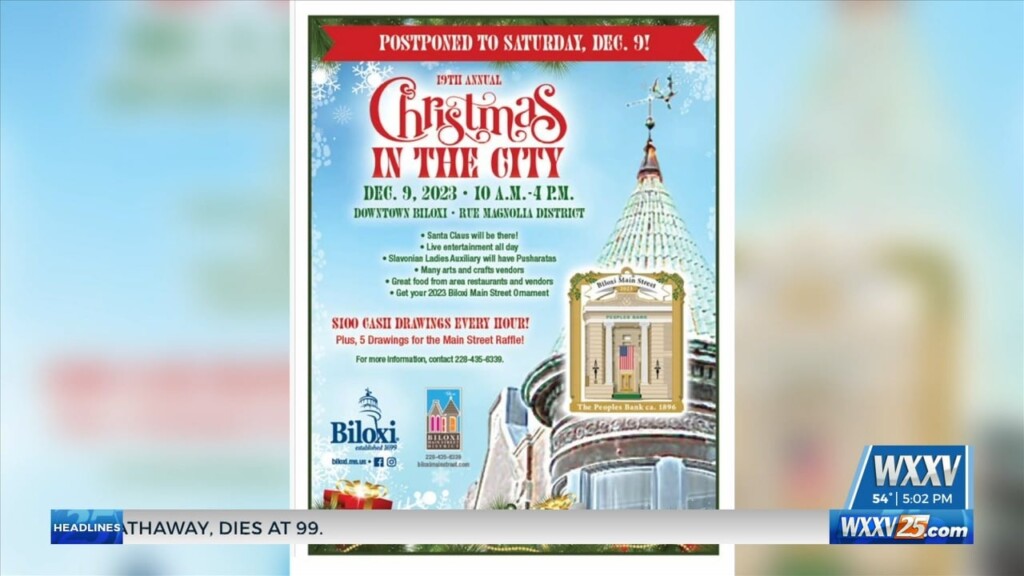 Holiday Festivities Postponed This Weekend Due To Potential Weather