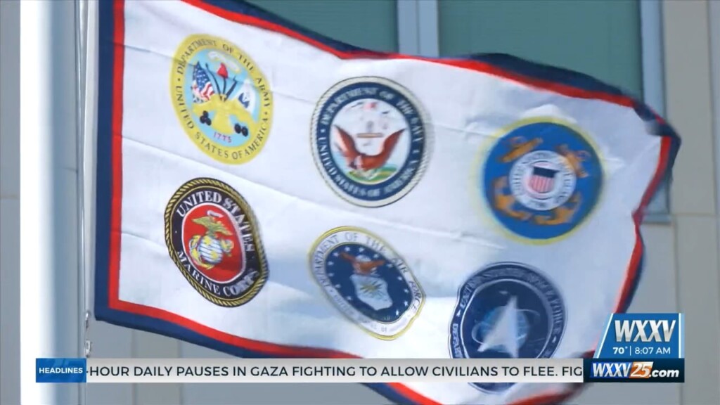 Singing River Hosts Flag Raising Ceremony To Honor Veterans