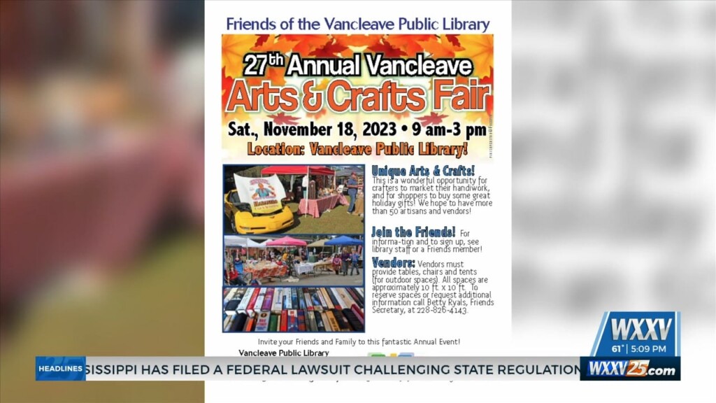 Vancleave Public Library Hosting Arts And Crafts Fair