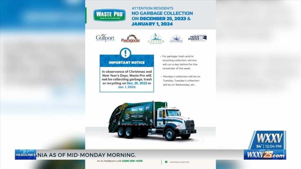 Waste Pro Announces Holiday Collection Schedule