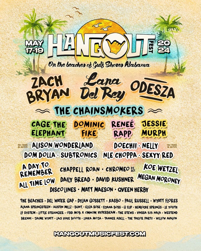 Hangout Music Festival Announces Lineup for 2024 Festival May 17-19 in Gulf  Shores, Alabama - WXXV News 25