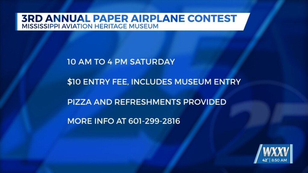 3rd Annual Paper Airplane Contest At Ms Aviation Heritage Museum