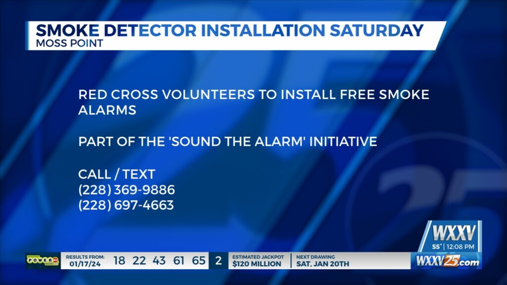 Red Cross Volunteers Installing Free Smoke Alarms In Moss Point