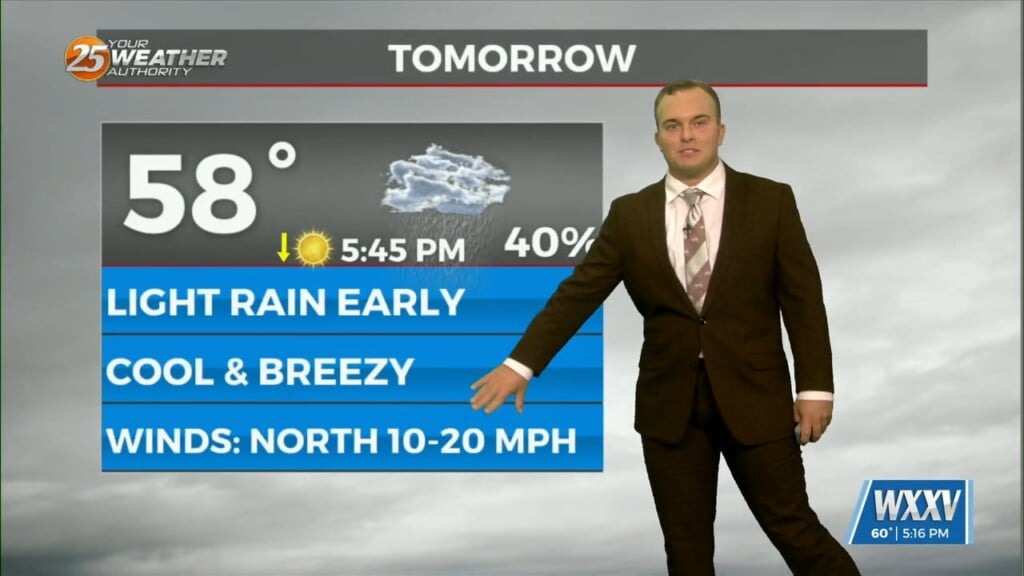 2/16 Jeff Vorick's "light Rain" Friday Evening Forecast