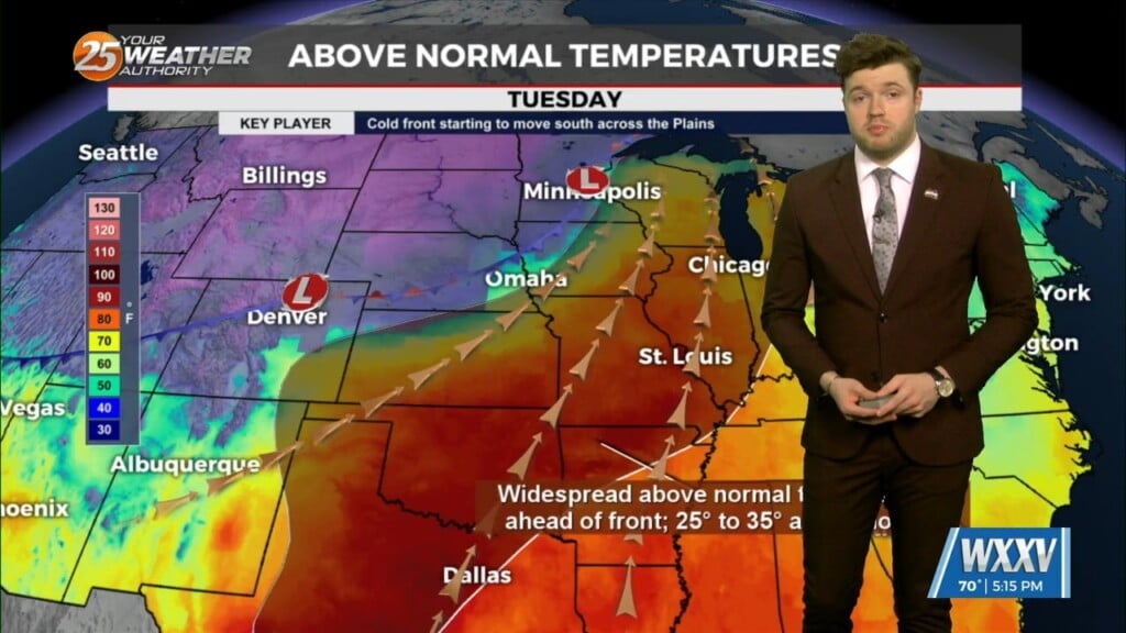 2/27 – Trey's “above Average Temperatures” Tuesday Evening Forecast