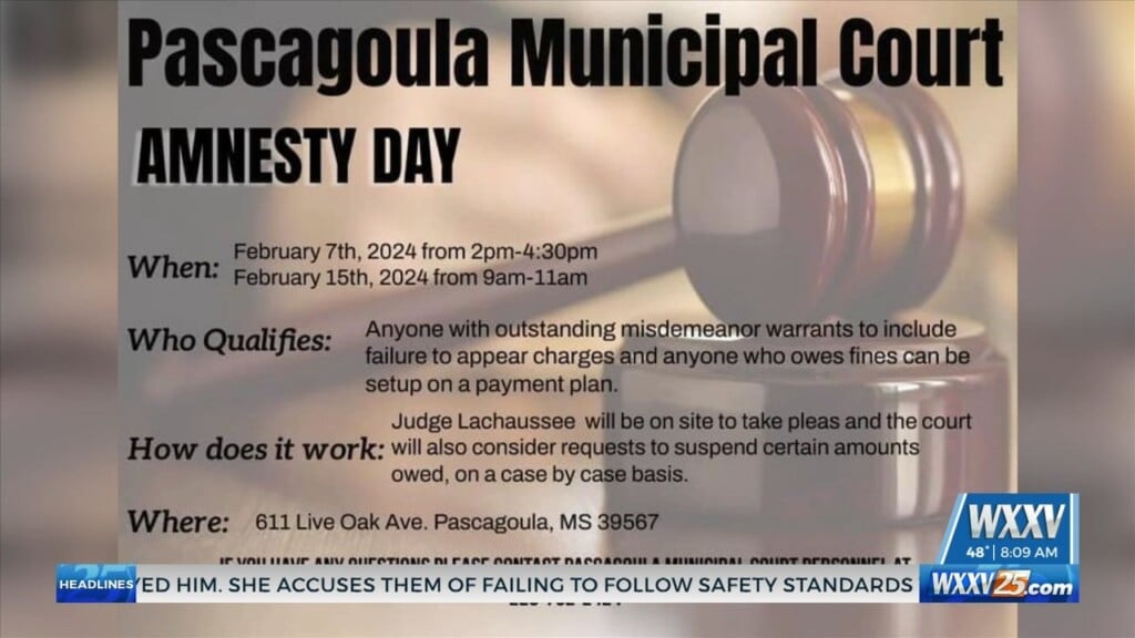 Pascagoula Municipal Court Holding Amnesty Day