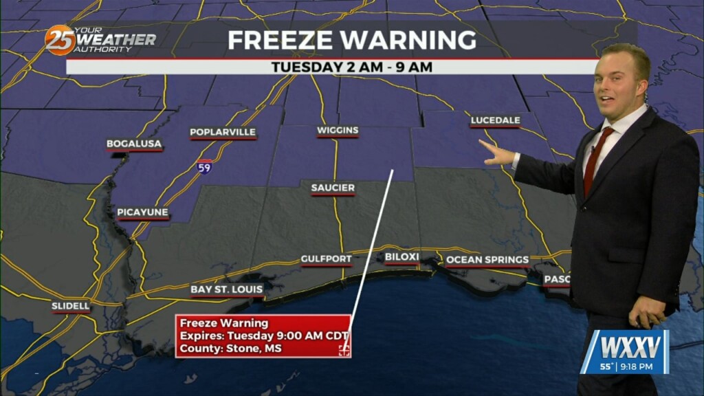 3/18 Jeff's "freeze Warning" Monday Night Forecast