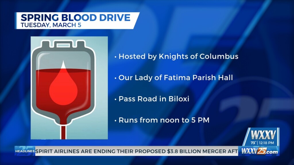 Spring Blood Drive Being Hosted On March 5th