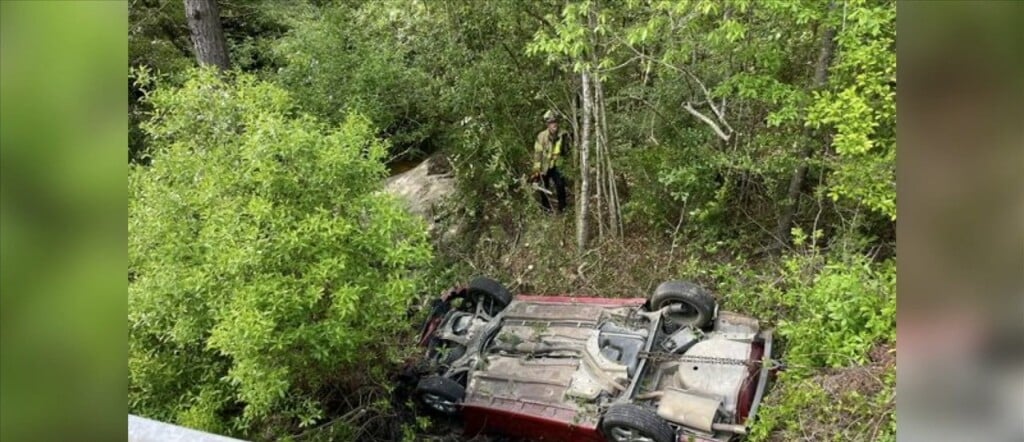Harrison County Fire Rescue Responds To Flipped Car