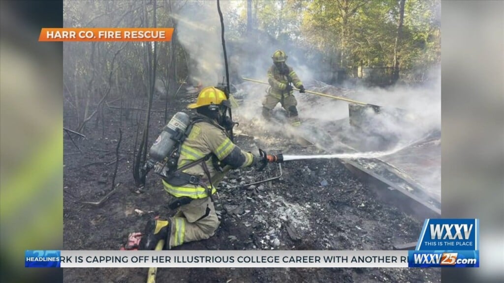 Harrison County Fire Rescue Responds To Trailer Fire