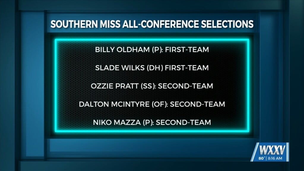 Five Southern Miss Baseball Players Named All Conference Selections