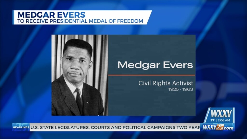 Medgar Evers To Receive Presidential Medal Of Freedom