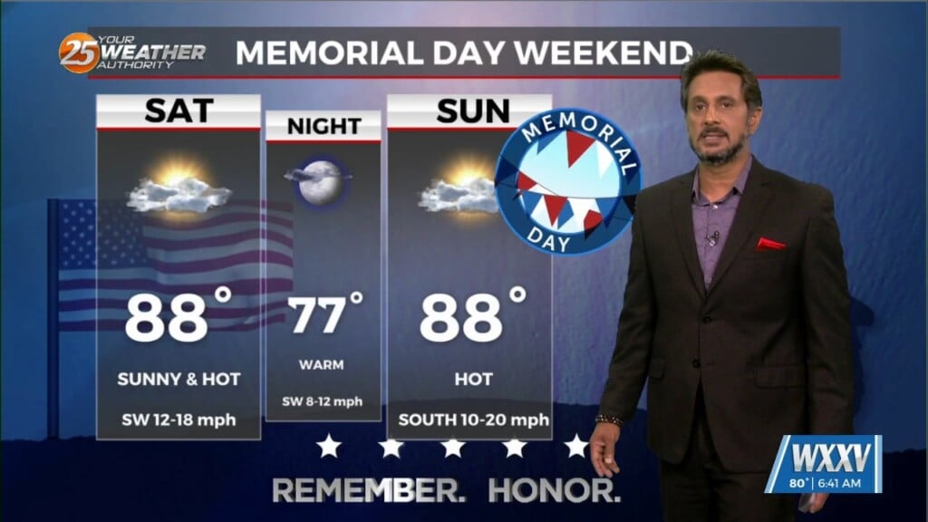 5/24 The Chief's "hot & Humid Memorial Day Weekend" Friday Morning Forecast