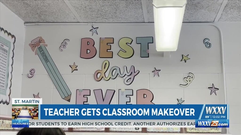 Wxxv’s Brooke Parker Speaks With St. Martin Teacher Who Won A Classroom Makeover