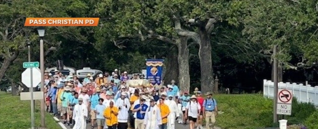 Eucharistic Pilgrims Walk To Long Beach