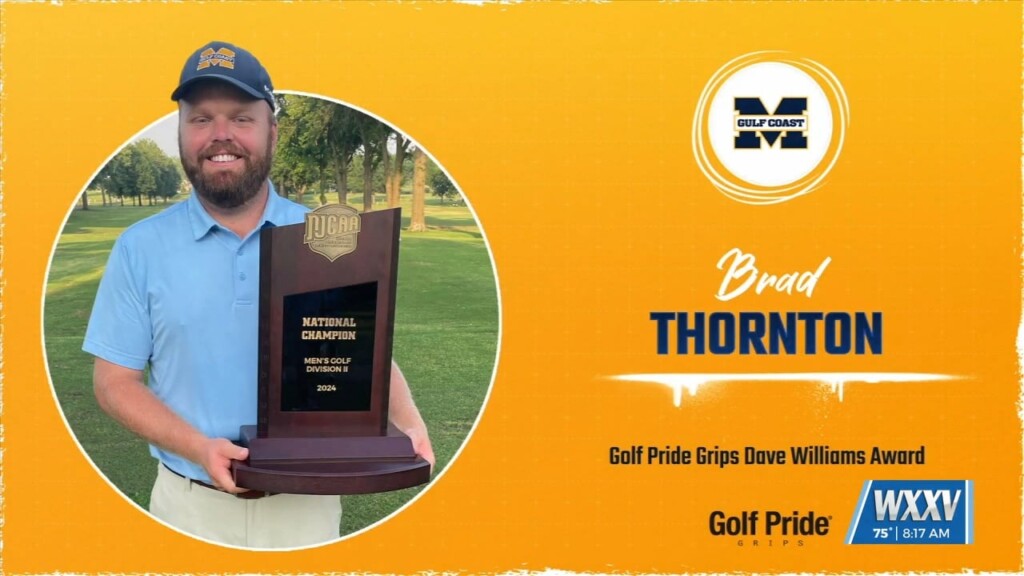 Mgccc Head Men's Golf Coach Brad Thornton Named Dave Williams Coach Of The Year