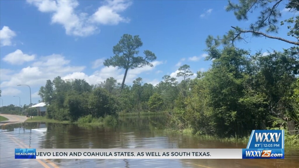 Flooding In Biloxi Causes Bridge To Close