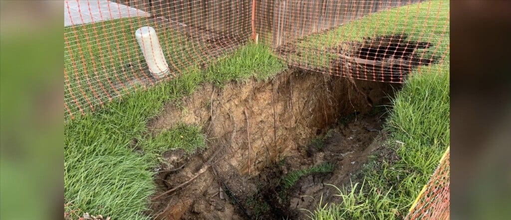 Collapsed Drain Pipe In Gulfport Neighborhood