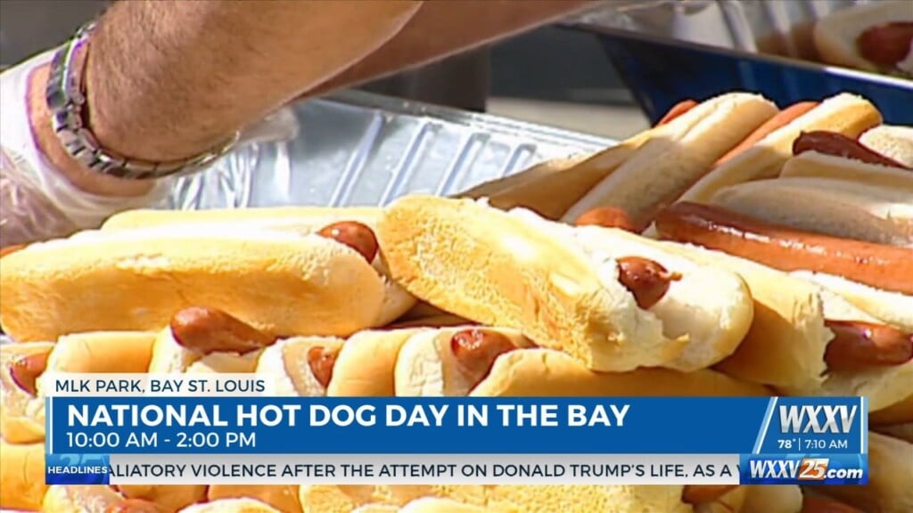 Wxxv Morning Report Everett Ganier Jr. Is In Bay St. Louis For National Hot Dog Day