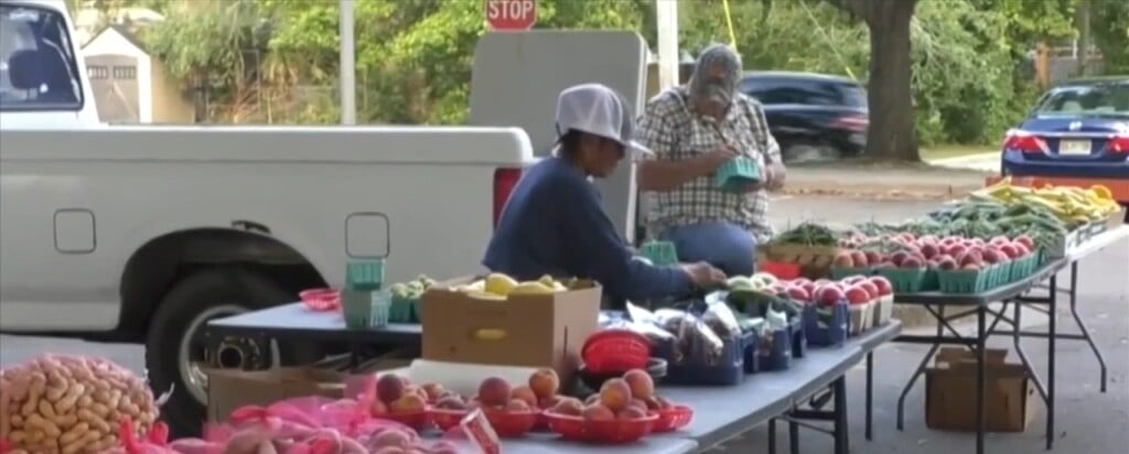 Wxxv Morning Reporter Everett Ganier Jr. Is Live At The Charles R. Hegwood Community Market