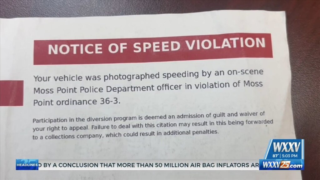 Injunction Filed Over Moss Point's New Hand Held Traffic Cameras