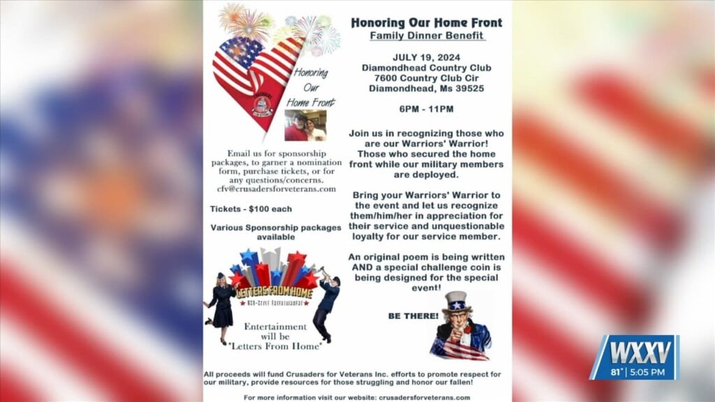 Crusaders For Veterans Hosting Honoring Our Home Front Family Dinner Benefit
