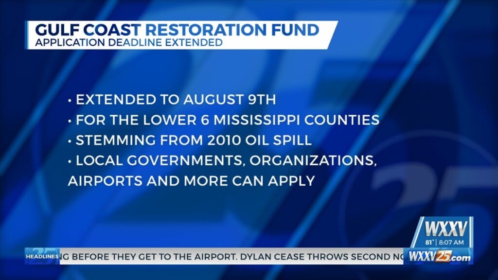 Gulf Coast Restoration Fund Application Deadline Extended