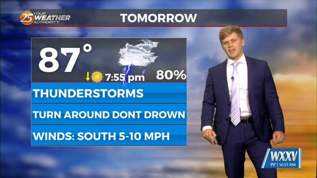7/23 Sam Parker's "plentiful Showers" Tuesday Night Forecast