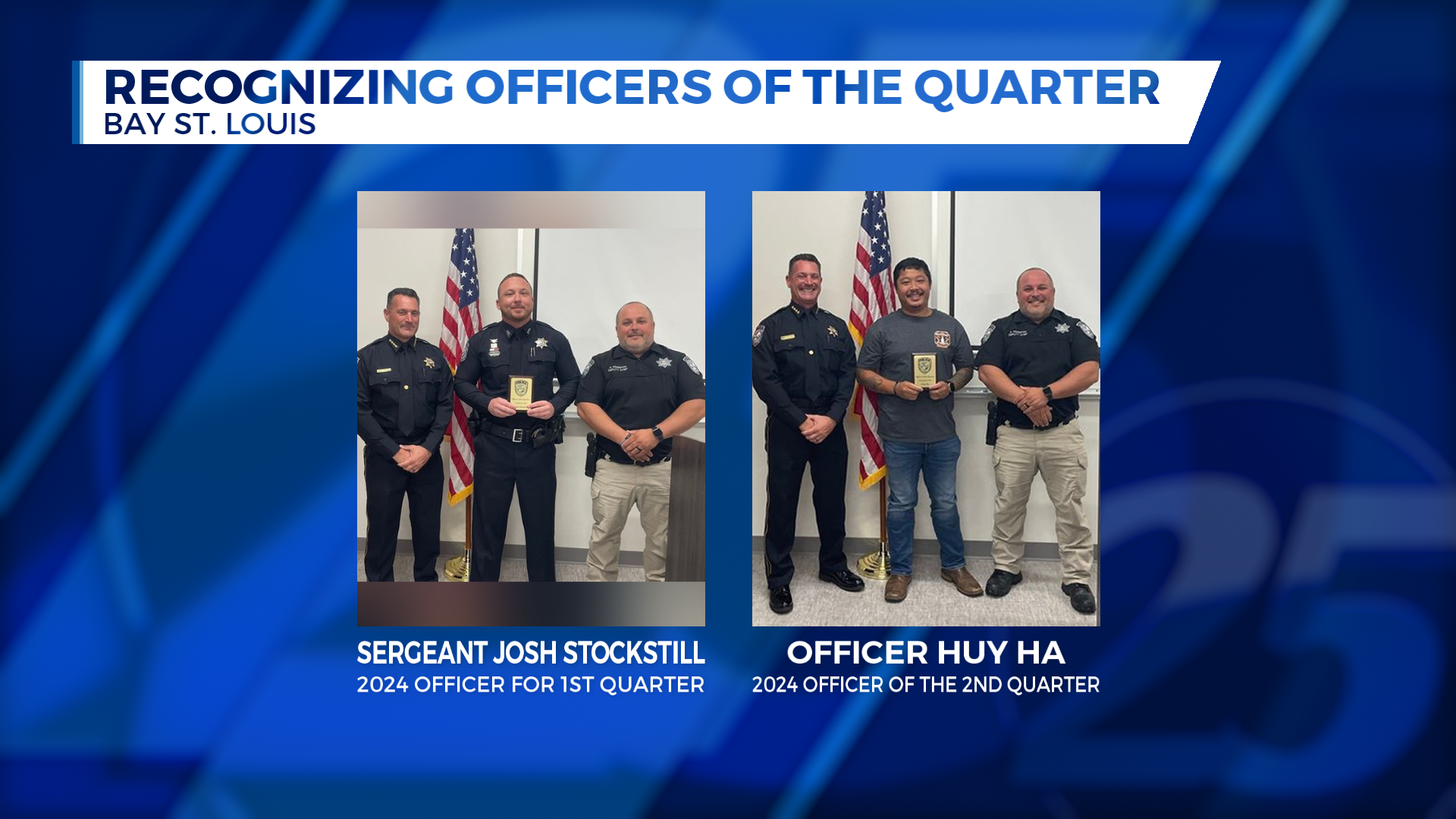 Two Bay St. Louis officers recognized for their hard work - WXXV News 25