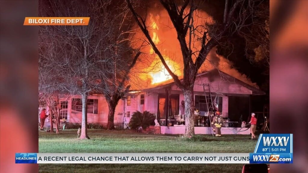 Firefighters Battle House Fire In Harrison County