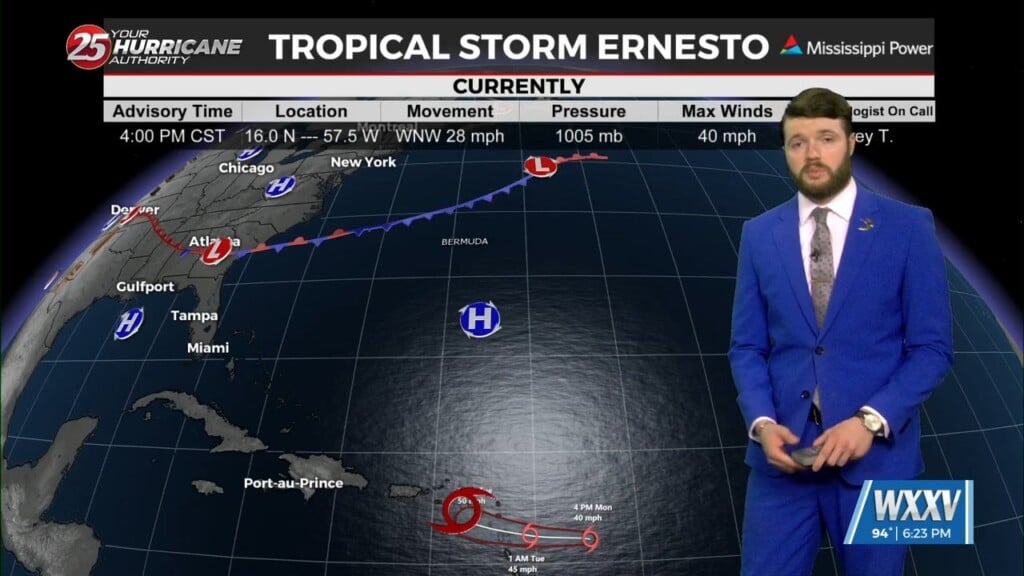 (8/12) Meteorologist Trey Tonnessen: Tropical Storm Ernesto Update 1