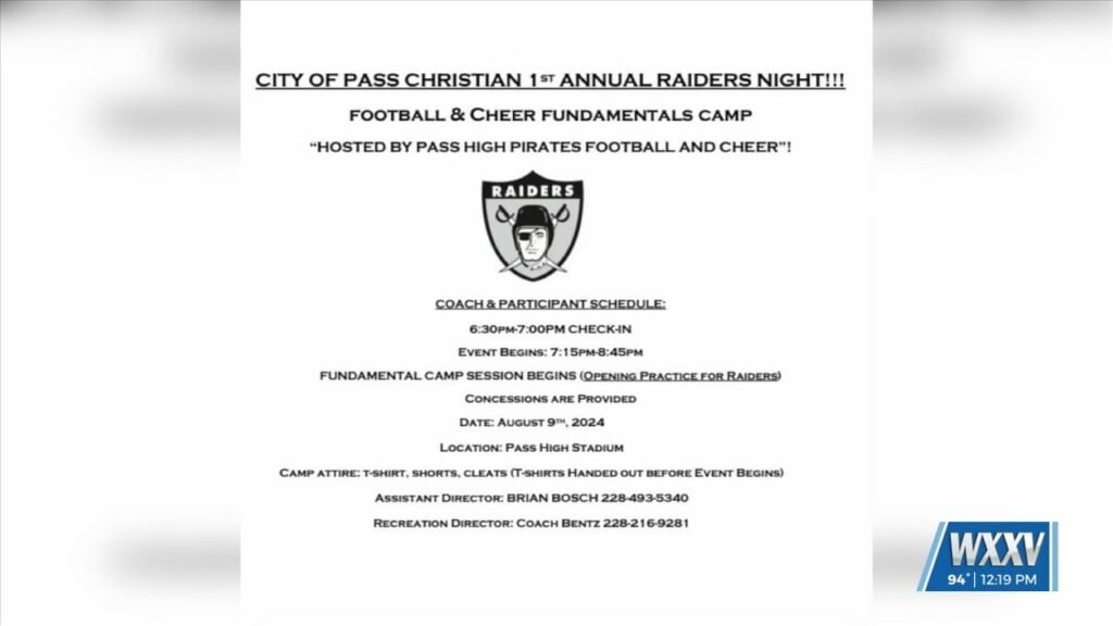 Pass Christian Football And Cheer Fundamentals Camp