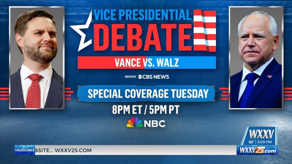 Vice Presidential Candidates To Debate On Wxxv Nbc