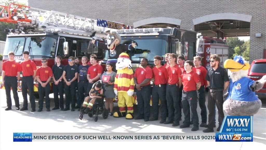 Gulfport Fire Department Swears In Honorary Firefighter