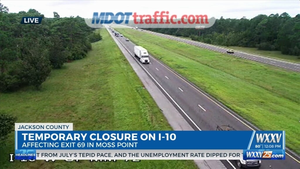 I 10 Near Exit 69 Facing Temporary Road Closure
