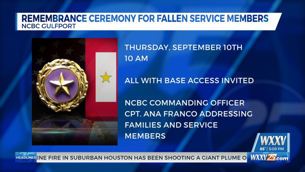 Ncbc Gulfport Hosting Remembrance Ceremony For Fallen Service Members