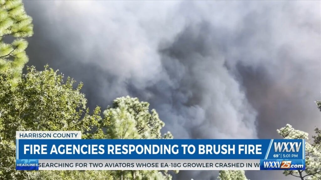 Wxxv News 25’s Marco Bitonel Live At Scene Of Large Brush Fire In Harrison County