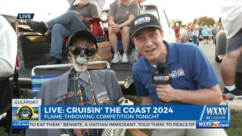 Wxxv News 25's Grant Chighizola Catches Up With Old Friend Ahead Of Flame Throwing Competition