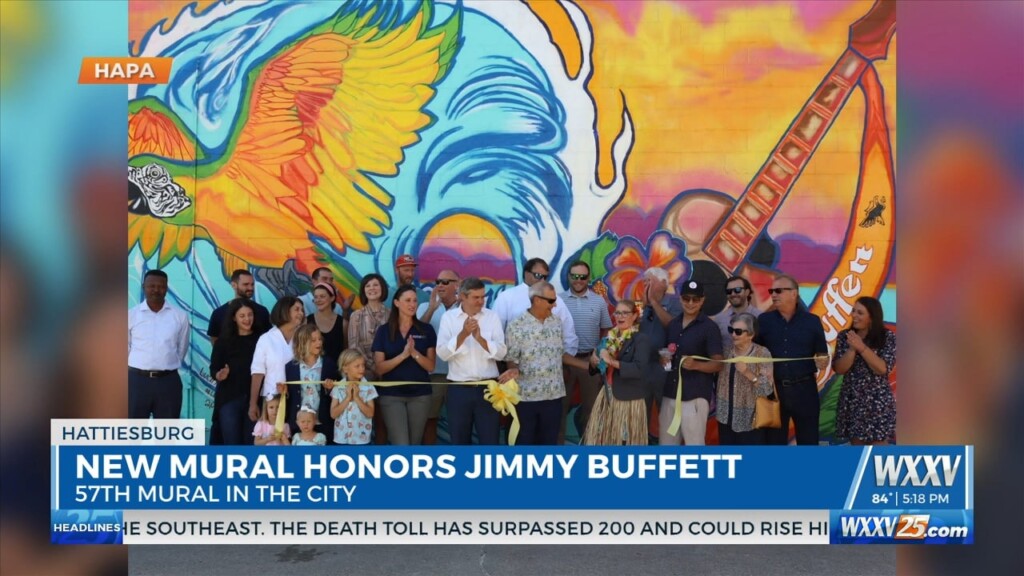 Hattiesburg's 57th Mural Honors Jimmy Buffett