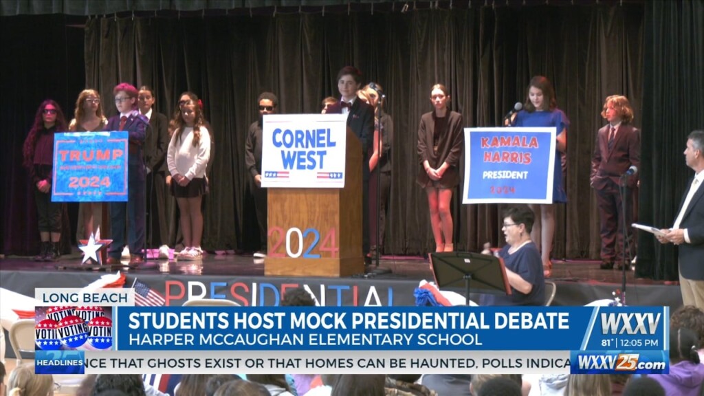 Students At Harper Mccaughan Elementary School Host Mock Presidential Debate