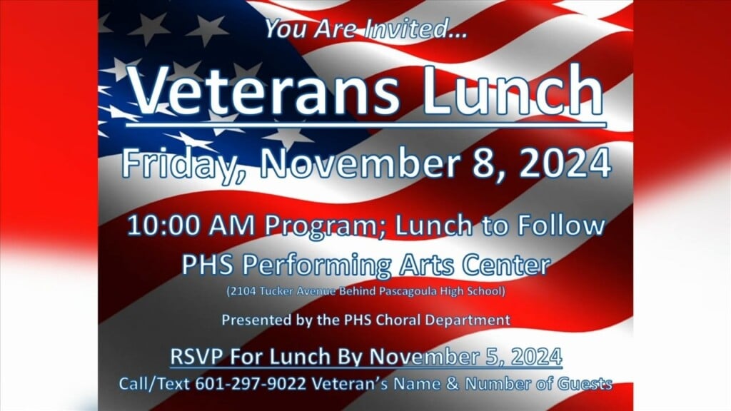 Pascagoula High School Hosting Veterans Day Lunch